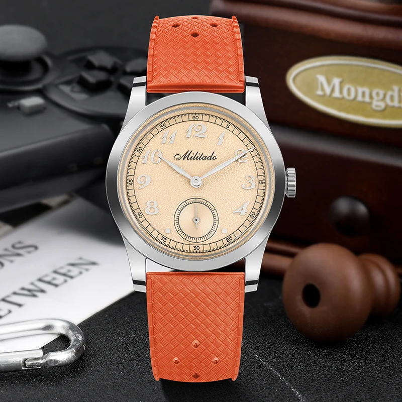 Militado 36mm Quartz Watch Fashion Classic Modern VD78 Movement Watch 10Bar Waterproof 316L Solid Stainless Steel Watches