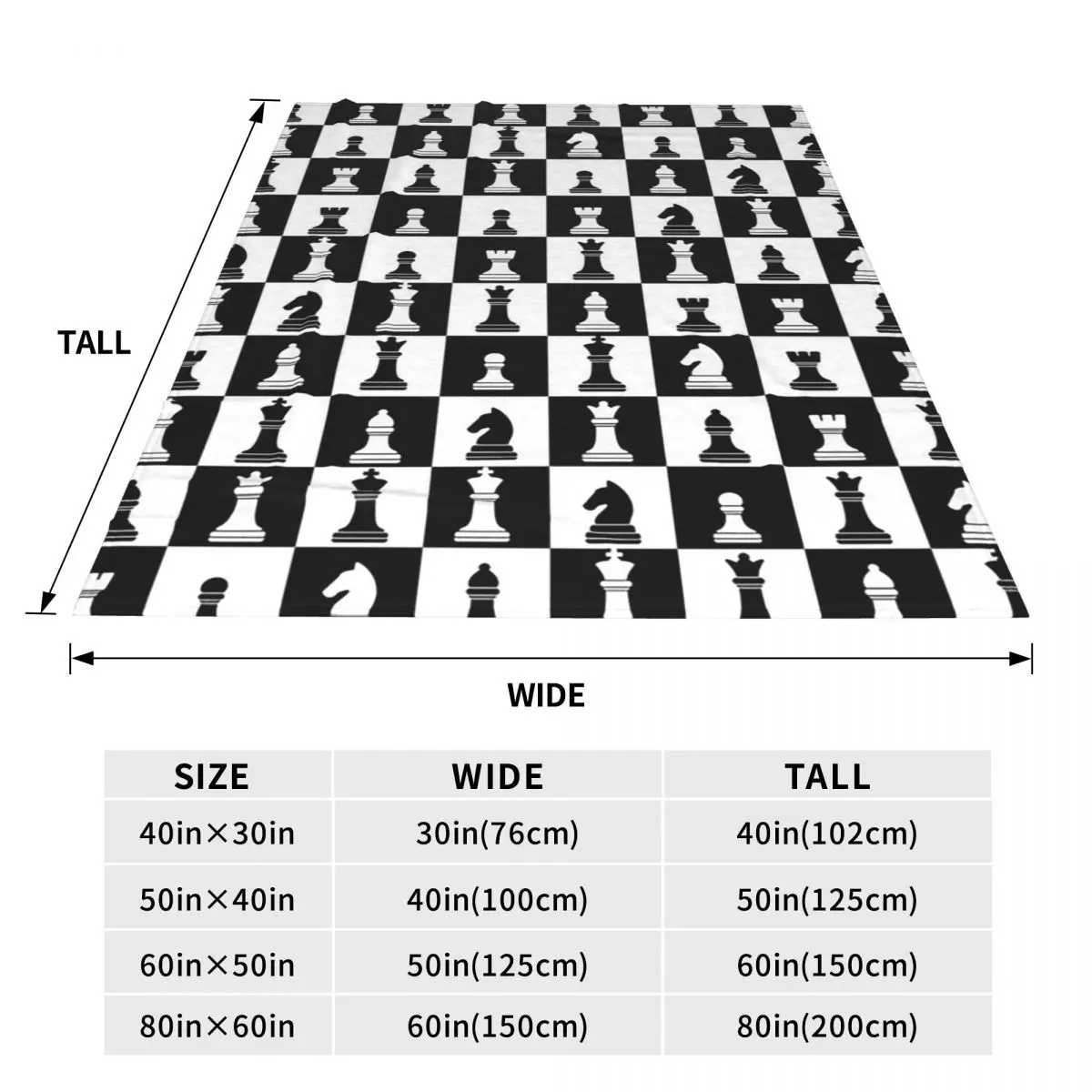 Black And White Chess Board Pattern Blankets Soft Warm Flannel Throw Blanket Cover for Bed Travel Home Sofa