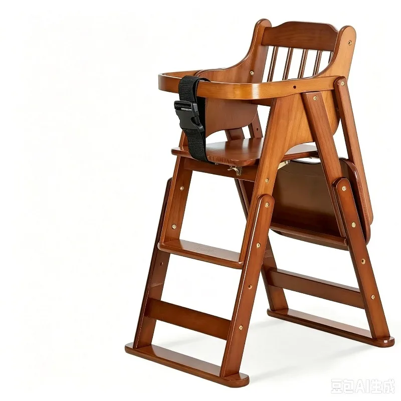 Baby Dining Chair Children's Dining Table Chair Portable Foldable Multifunctional Baby Solid Wood Dining Chair Eating Seat