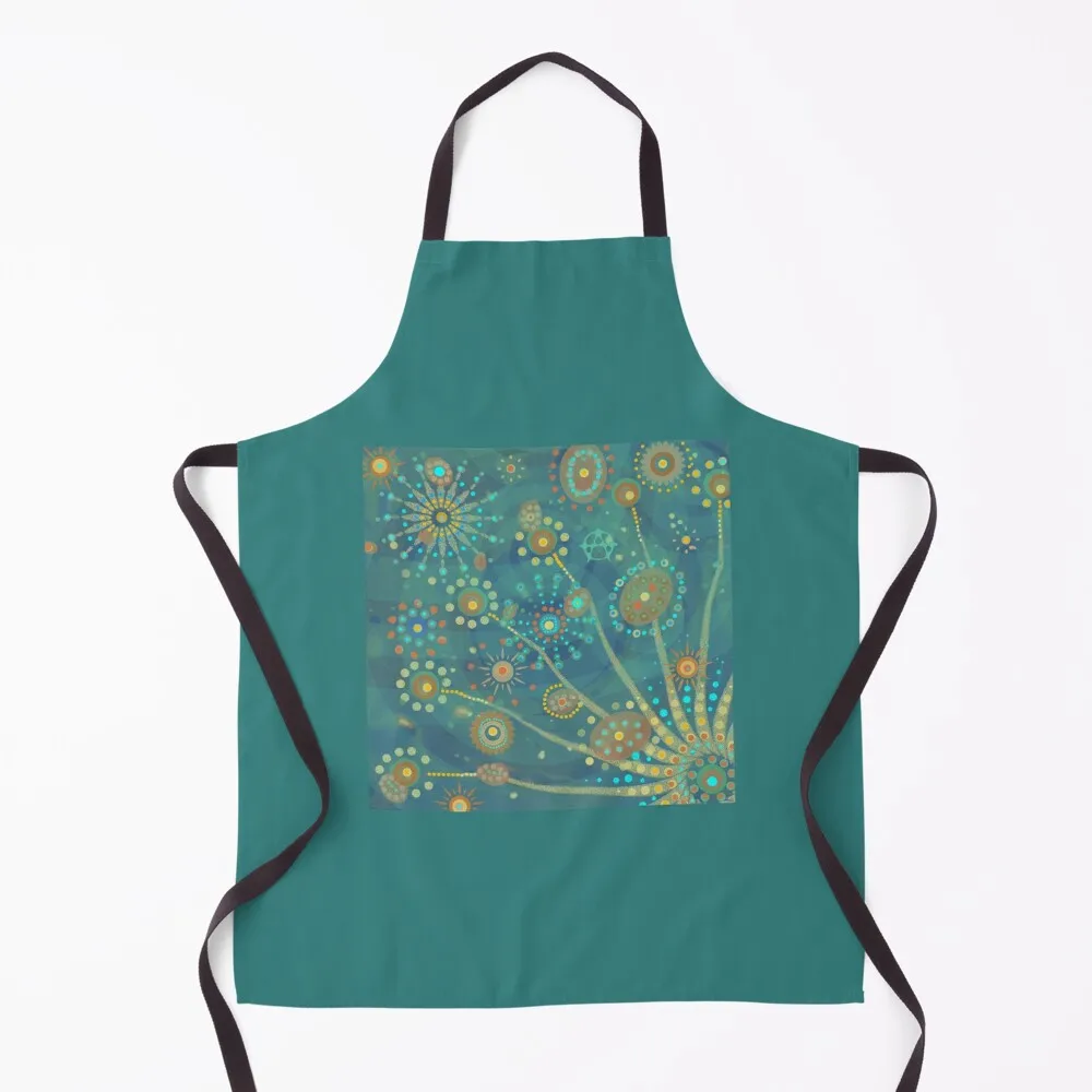 

Mandala firework blue green orange Apron Novelties Kitchen And Home For Men home women custom women's kitchen Apron