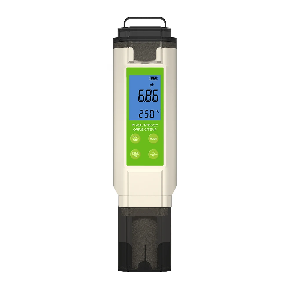 7 In Water Quality Tester PH For SG Salinity ORP Temperature Meter For Aquarium Fish Tank Swimming Pool Seawater Testing Tool