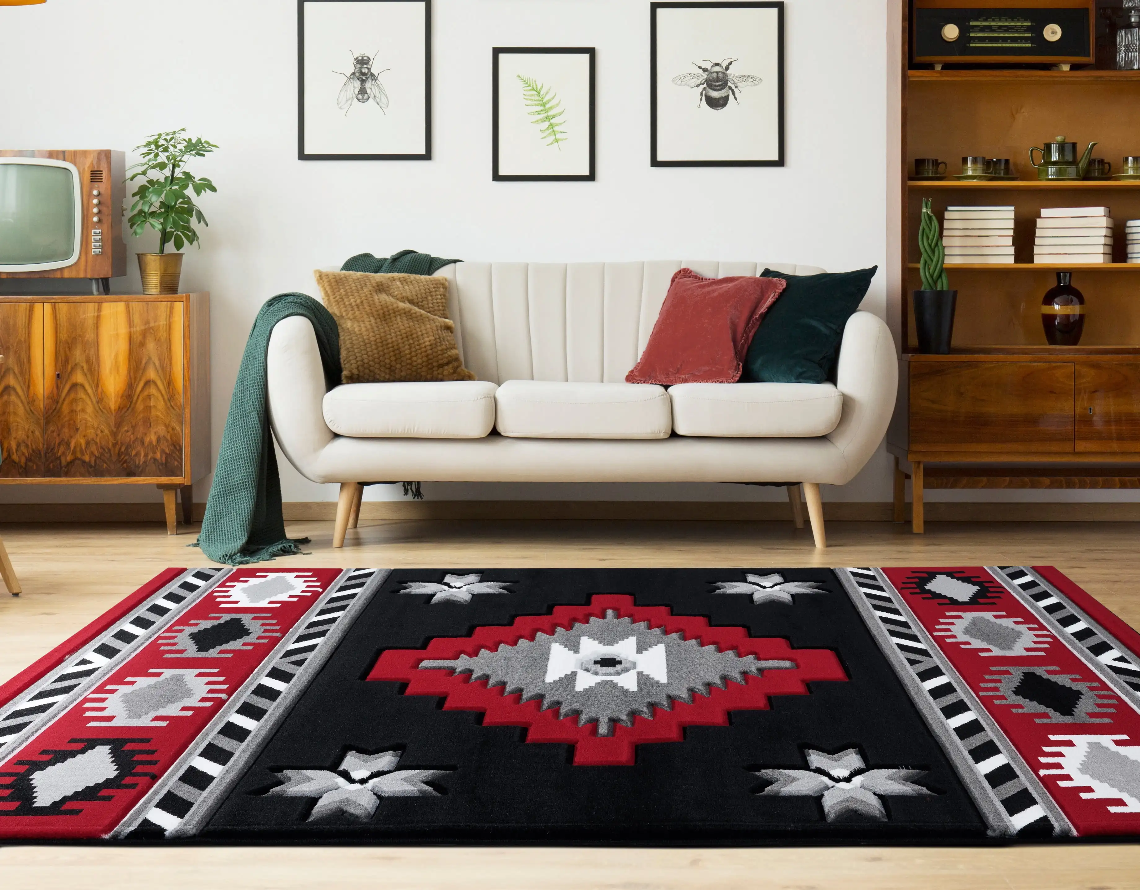 

United Weavers Drachma Volos Southwestern Geometric Accent Rug, Red, 2'7 X 4'2