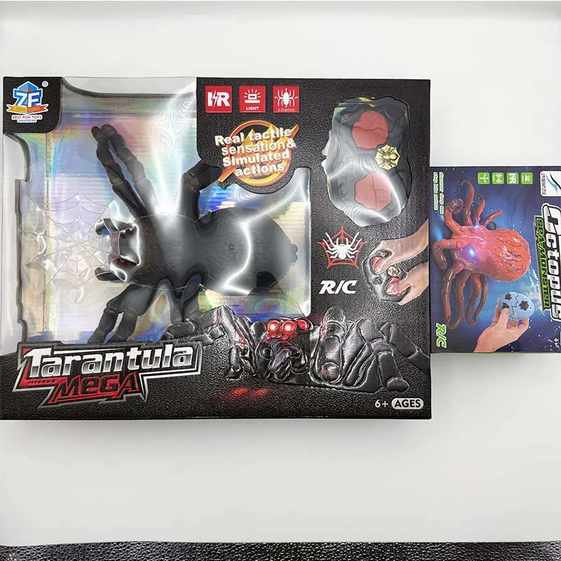 Araignée poulpe télécommandée à quatre canaux infrarouge, tarantule géante, nouveaux jouets électriques de Simulation de monstre marin rampant