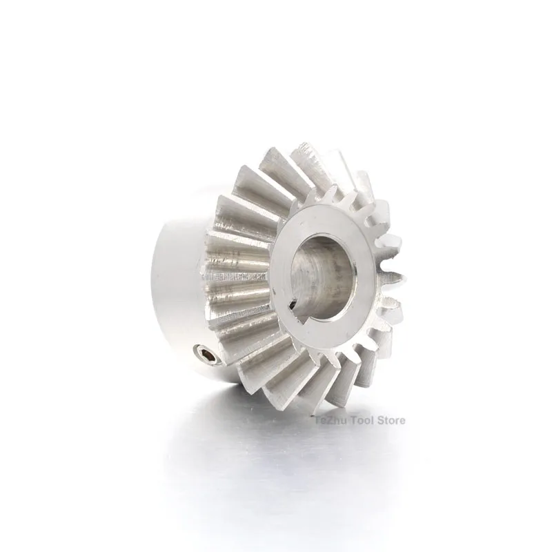 1PCS Single 90 Degree 1 Module Bevel Gear Speed Ratio 1:1 15/20/25/30 Teeth Meshing Angle Gear 304 Stainless Steel Bore 4mm-12mm