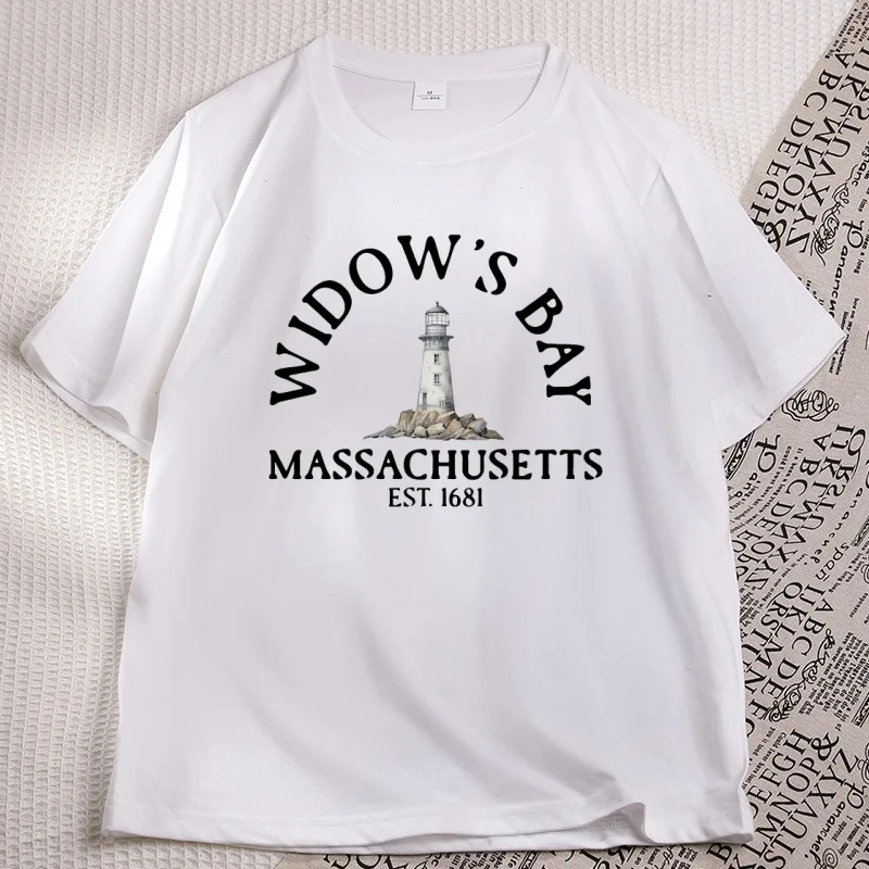 Widows Bay Graphic T Shirts Cotton Short Sleeve Round Neck Printed T-shirts Caual Streetwear Woman Clothing O-neck Streetwear