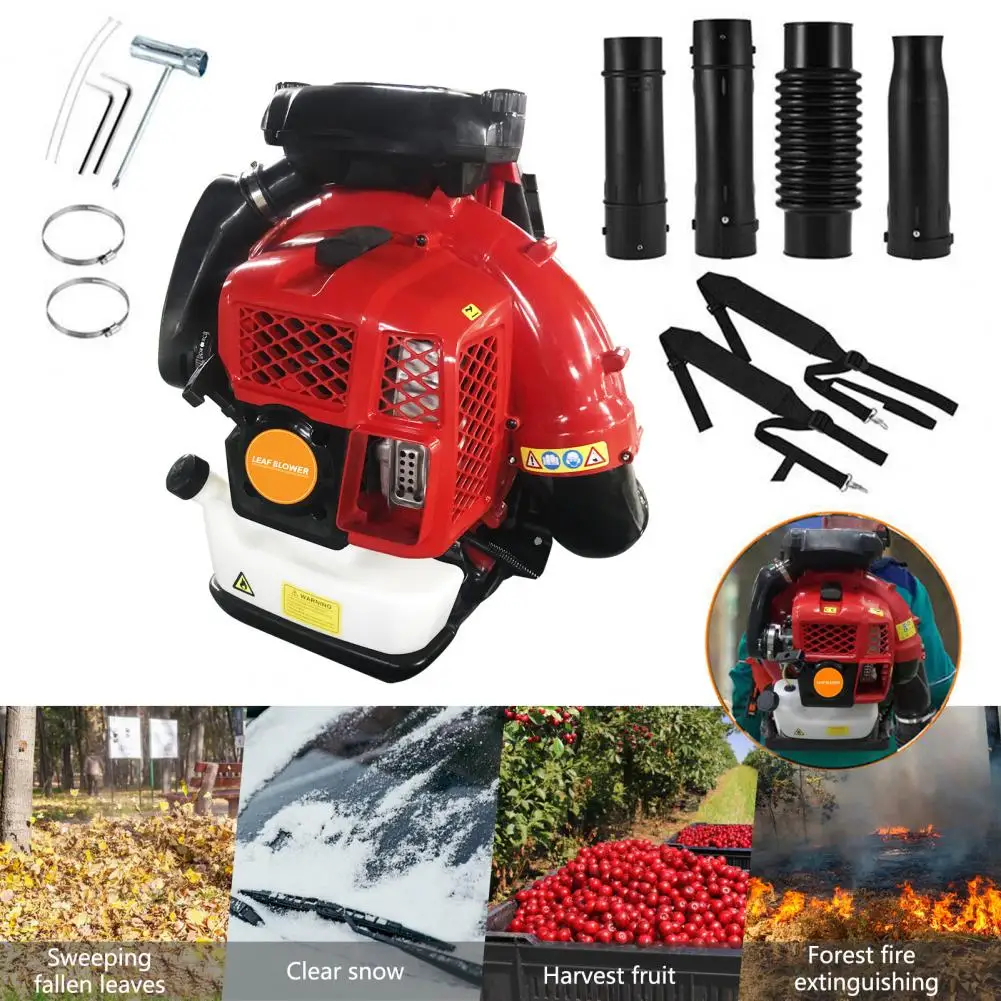 2.3L Tank 900CFM Air Volume 2-Stroke Engine Leaf Blower,Snow Dust Blower,80CC Gas Powered Road Dust Removal,Ergonomic Design