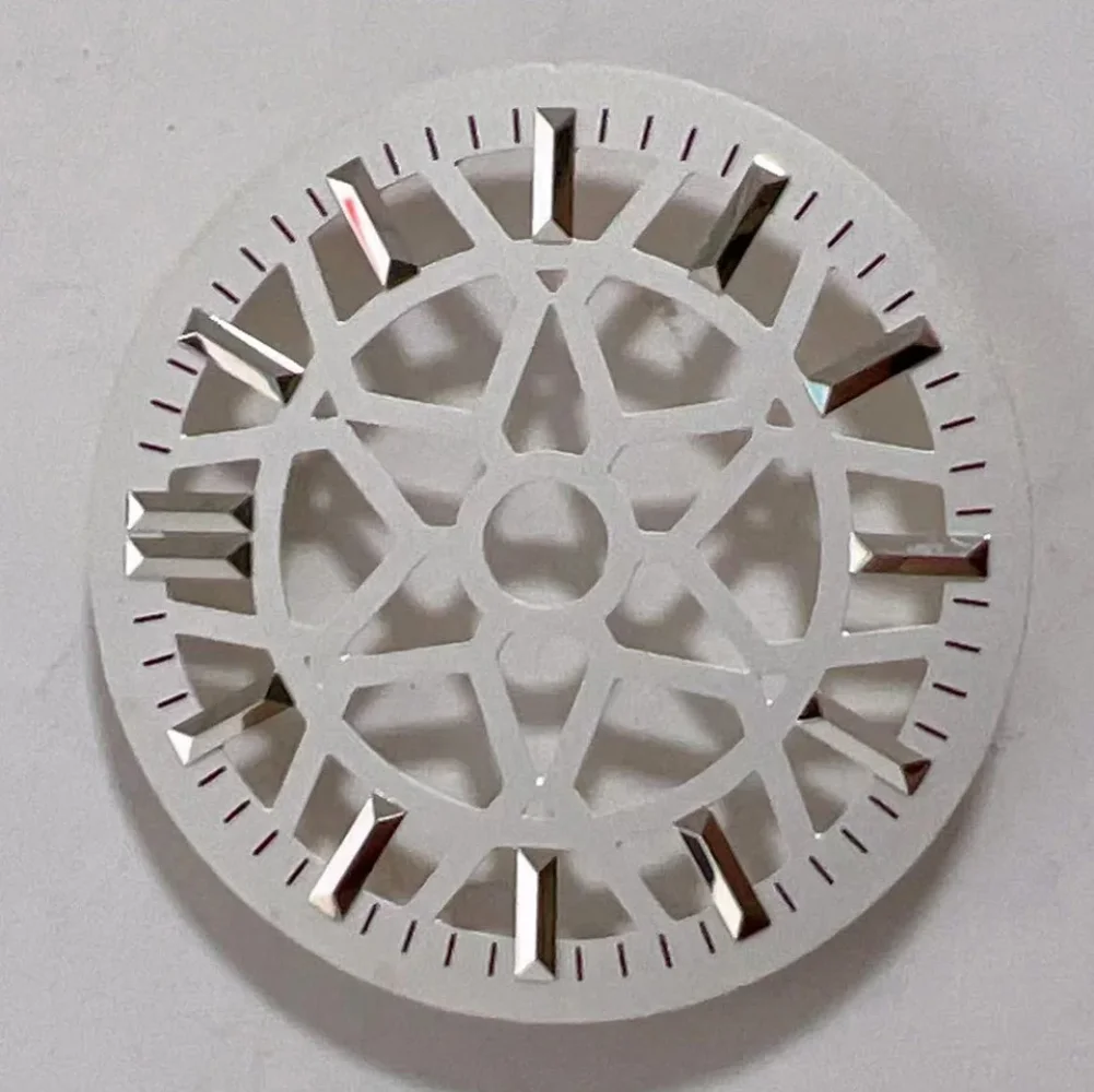 NH70 28.5mm Hollow Flower Skeleton Watch Dial for NH70/NH35/NH36 Automatic Movement Mod Accessories Green Lume Dial Face