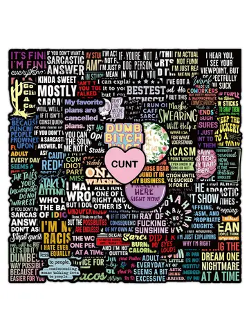 102Pcs English Short Sentence Stickers - Inspirational Motivational Quotes for Journal/Phone Case DIY Decor Papery Pop Store