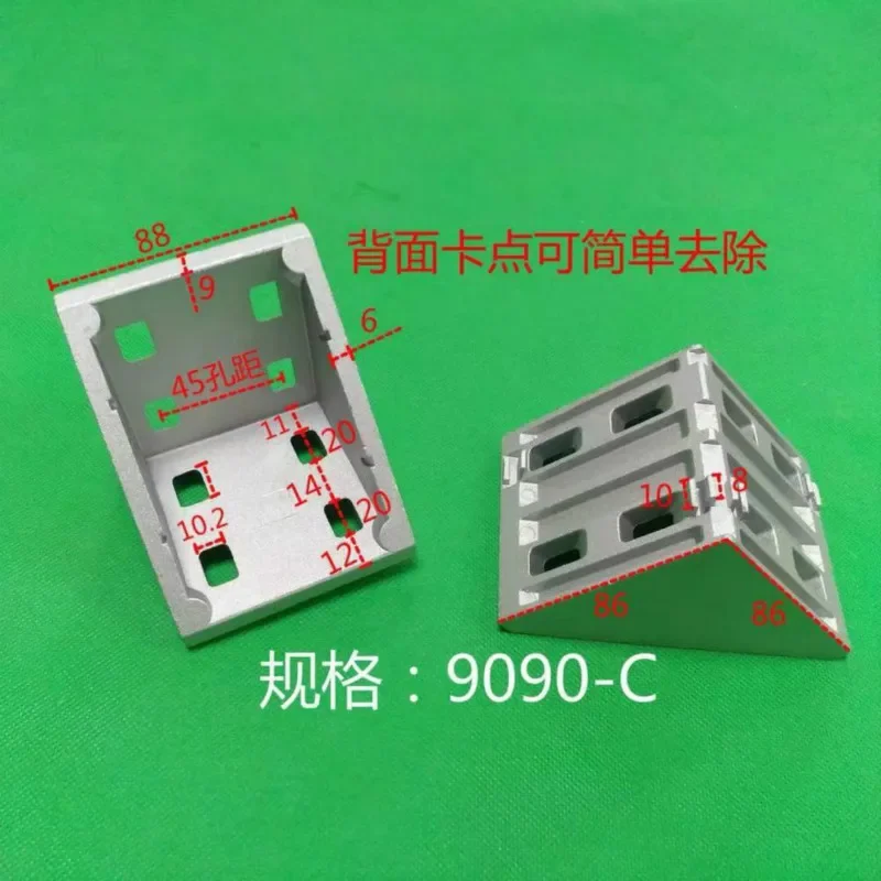 9090 100100 Corner Bracket  L Connector Bracket Fastener Corner Fitting Angle For 9090 100100 Aluminum Profile