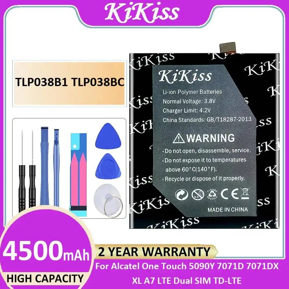 

TLP038B1 TLP038BC Mobile Phone Battery Safe For Alcatel One Touch 5090Y 7071D 7071DX XL A7 Lte Dual Sim TD-Lte 4500Mah