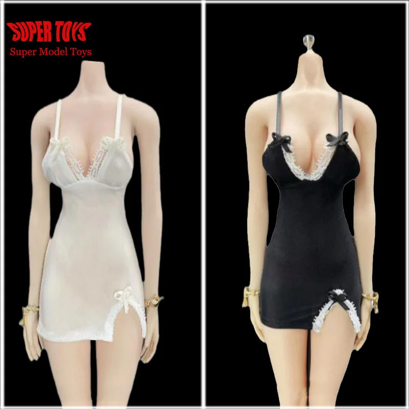 

CJG-040 1/6 Female Sexy Soldier Fashion Dress Chest Hollowed Out Elastic Tight Split Skirt For 12" TBL Action Figure Body Model