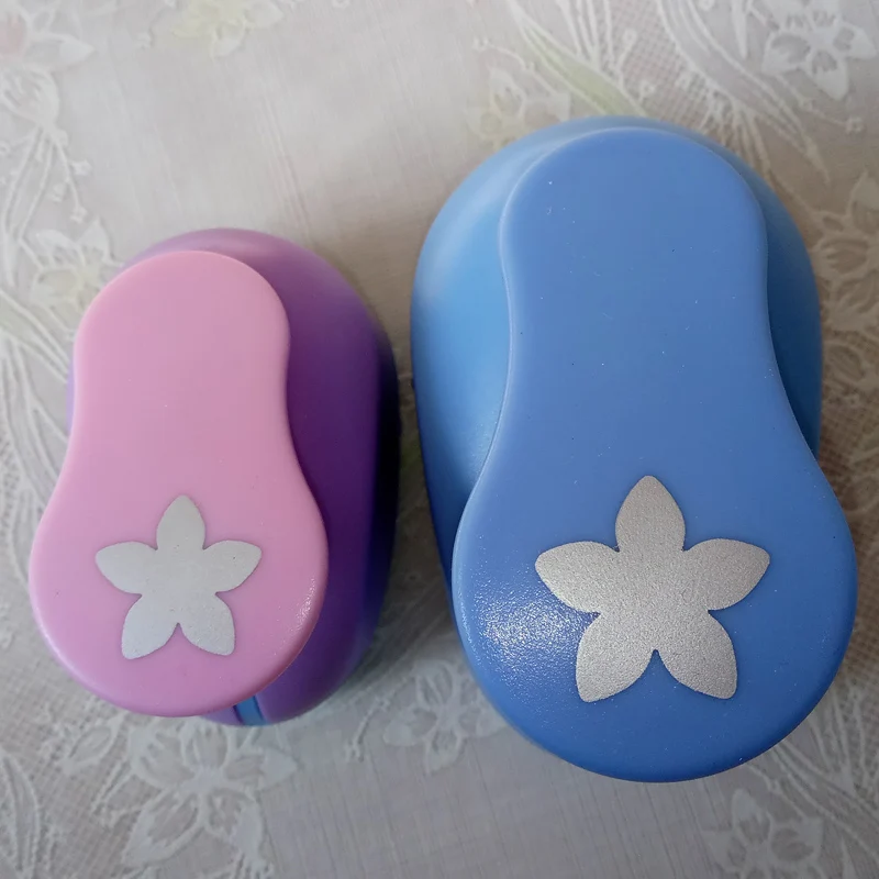 2pcs 2.5cm 1.6cm Petal Flower Circle Round Craft Hole Punch Set Scrapbooking School Paper Puncher EVA Foam Cutting Tool