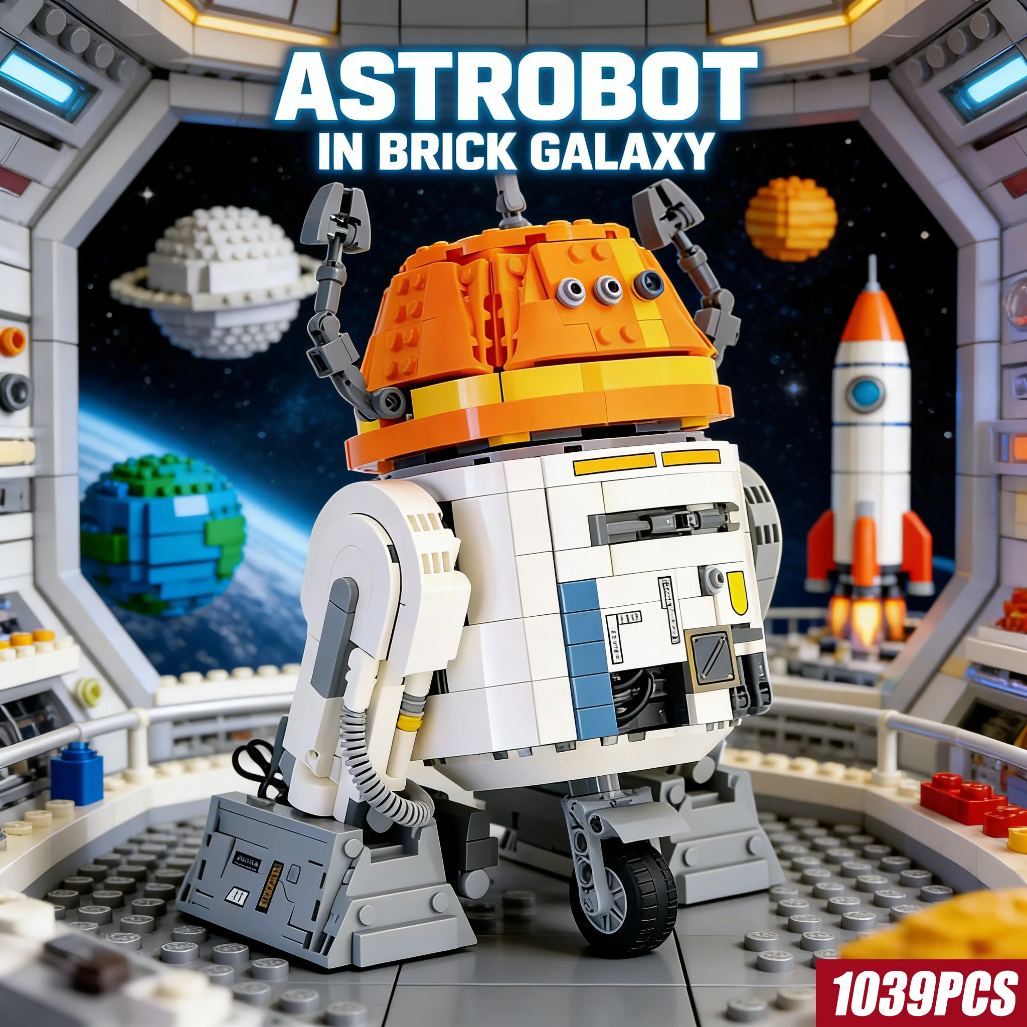 New Technology Robot MOC 1039Pcs Building Block Sets Creative Assembly STEM Toy Kids Birthday Adult Christmas Gifts Collectible