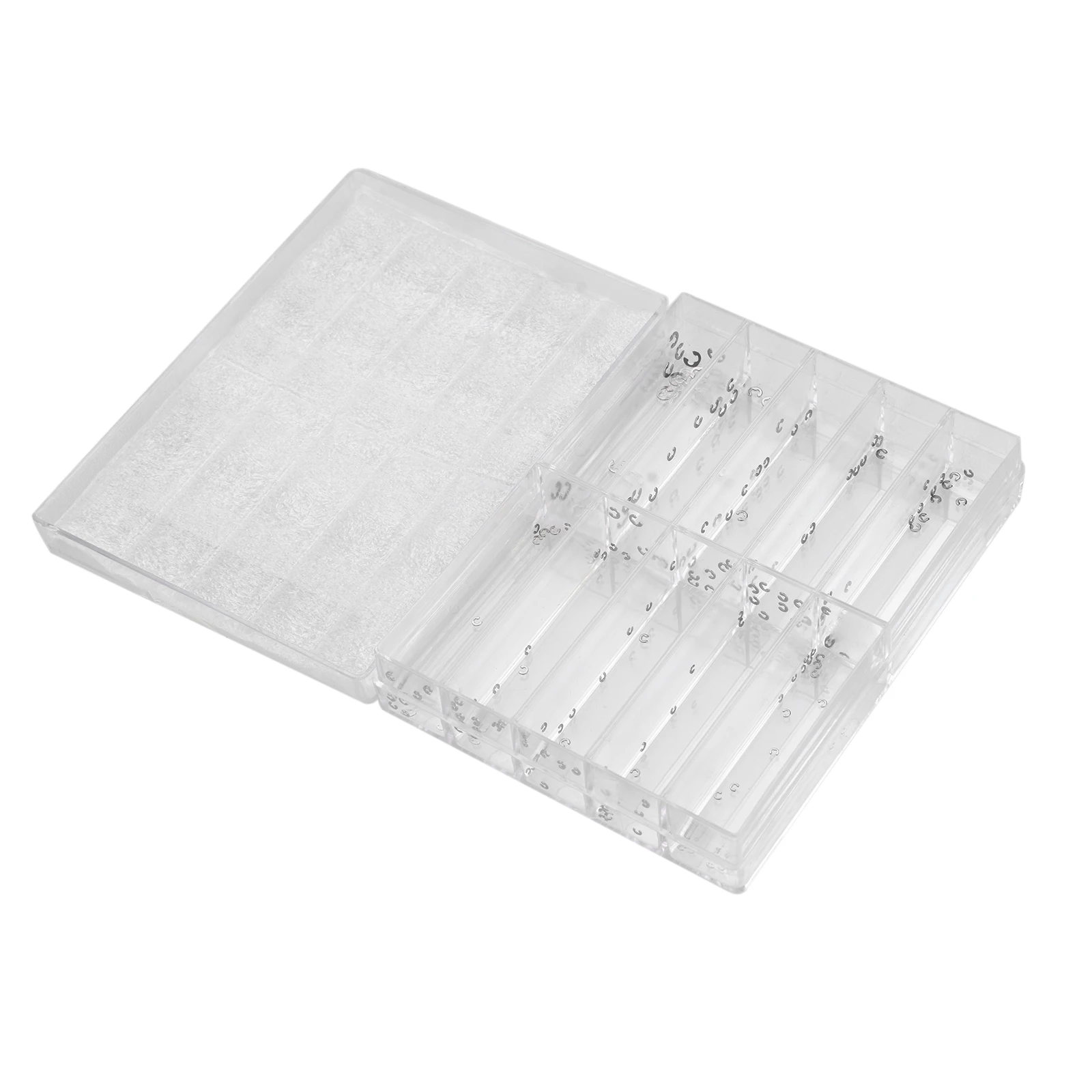 150Pack 1.4mm-3.0mm 10-Size Assorted Chronograph Watch Pusher Button Clip Snap Ring Day Circlip Washer Clip Box Watchmaker Tool