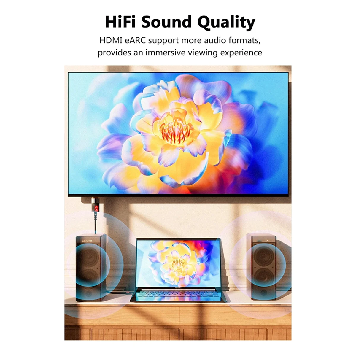 Ultra High Speed 48Gbps HDR EARC HDCP Optical Fiber Cables 10M_N34R