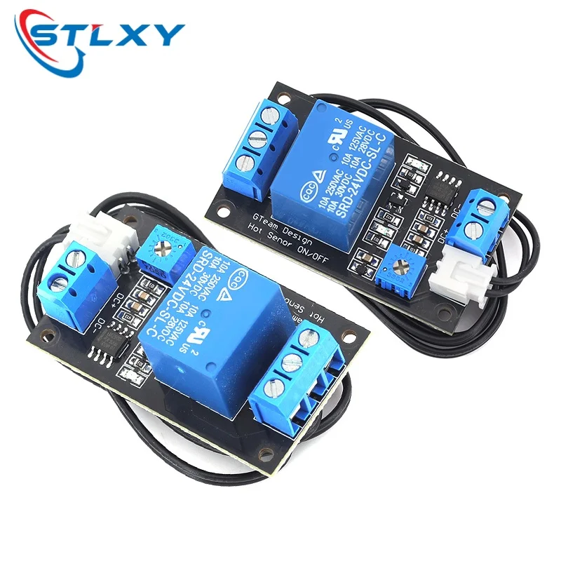 Stlxy Intelligent Temperature Detection Relay Module Thermistor Trigger Thermal Switch DC5V/12V/24V Control Board