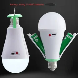 E27 Light Bulbs USB Rechargeable Emergency Dimmable Portable Reading Lighting Home Power Failure for Outdoor Camping SOS