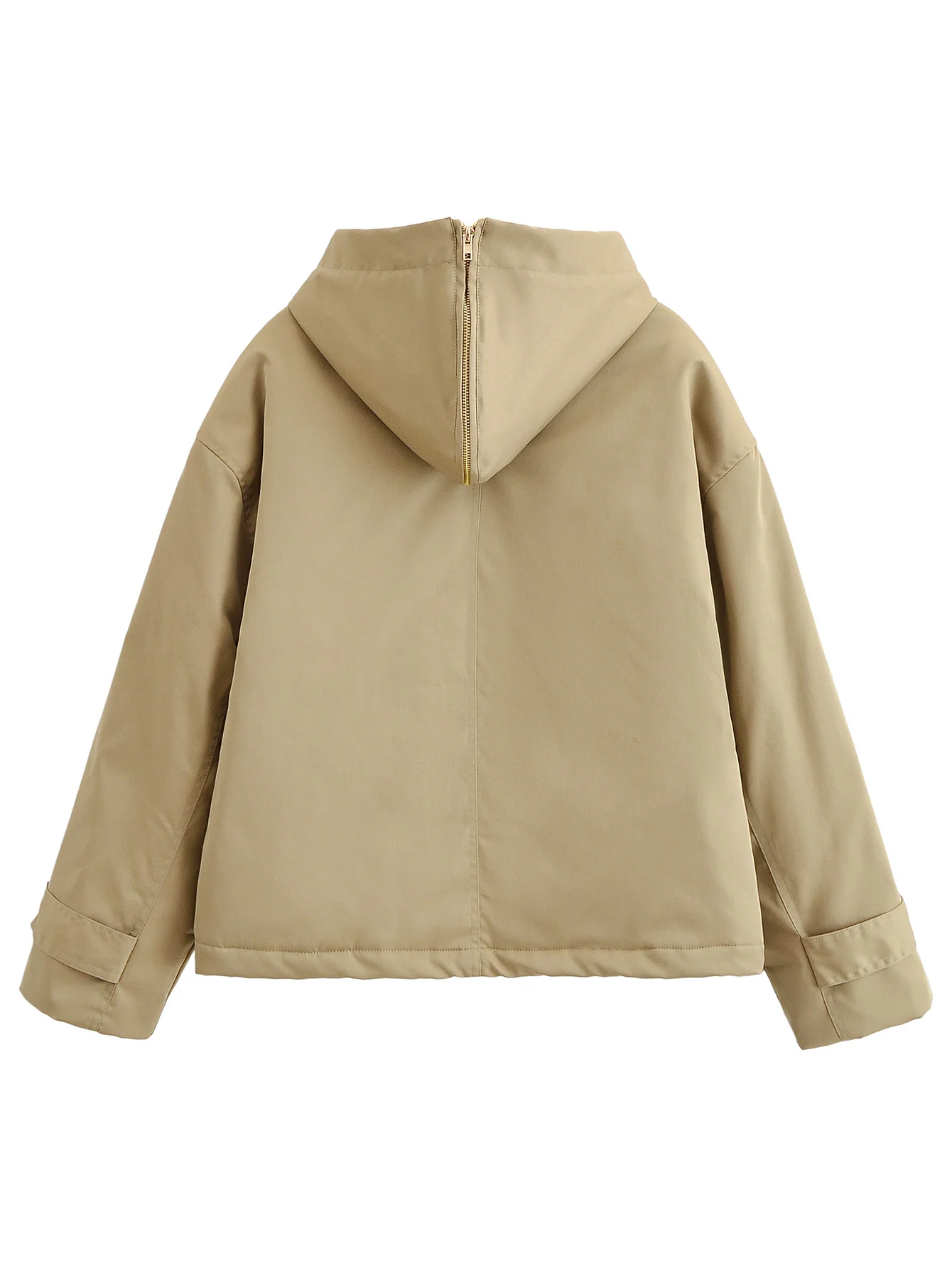 HH 가을 겨울 다용도 여성 후드 숏 코트 멀티 포켓 드로스트링 디자인 패션 따뜻한 여성 캐주얼 아우터웨어