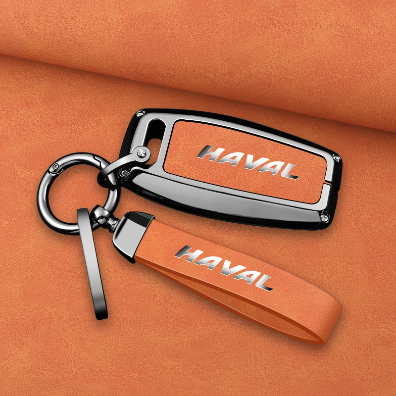Zinc Alloy Leather Car Smart Remote Control Key Case Cover For Haval H6 Jolion H2 H2s H1 2022 2023 H5 M4 H9 F7 2023 Accessorie