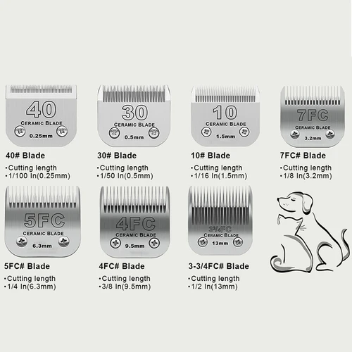 Cuchilla desmontable profesional para el cuidado de perros, Compatible con cortaúñas de animales Andis/Oster A5/Wahl KM Series