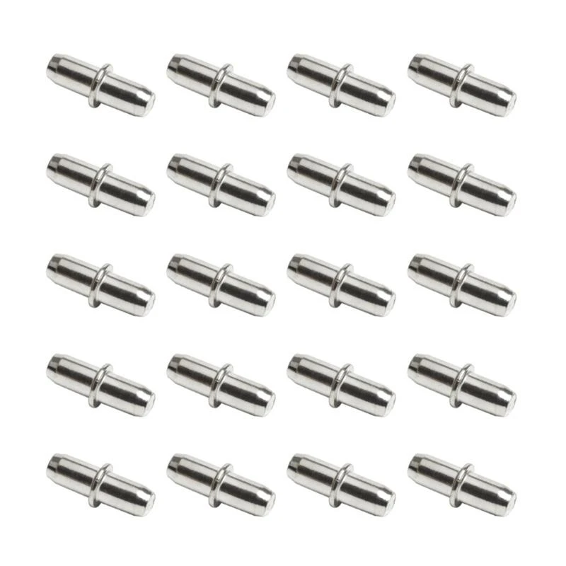 

Shelf Studs Pegs Metal Pin Cupboard Seperator Holder for Cabinet Cupboard 20PCS