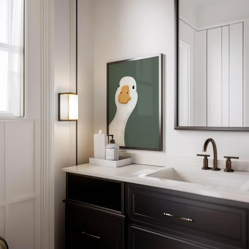 مضحك لطيف بطة الحيوان الحمام لعوب الظلام الحضانة ملصق فني حائط لوح رسم يطبع صورة لغرفة المعيشة ديكور المنزل