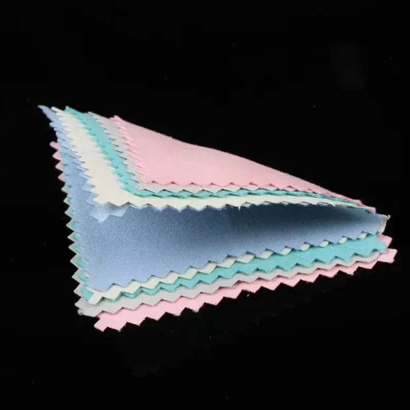 

10 шт. гладких безворсовых салфеток для чистки линз очков, полировальных листов для ювелирных изделий (золота и серебра), безследных чистящих средств для стекла и домашнего использования