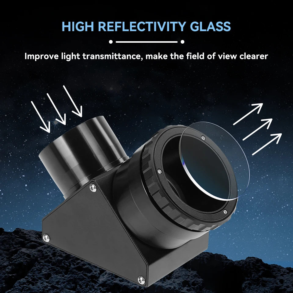 Svbony SV223 1,25/2 Zoll 99 % reflektierende dielektrische Beschichtung 90 ° Clicklock Mirror 1/10 Lambda zur Verbindung von Okularen und Objektiven – Detail 14
