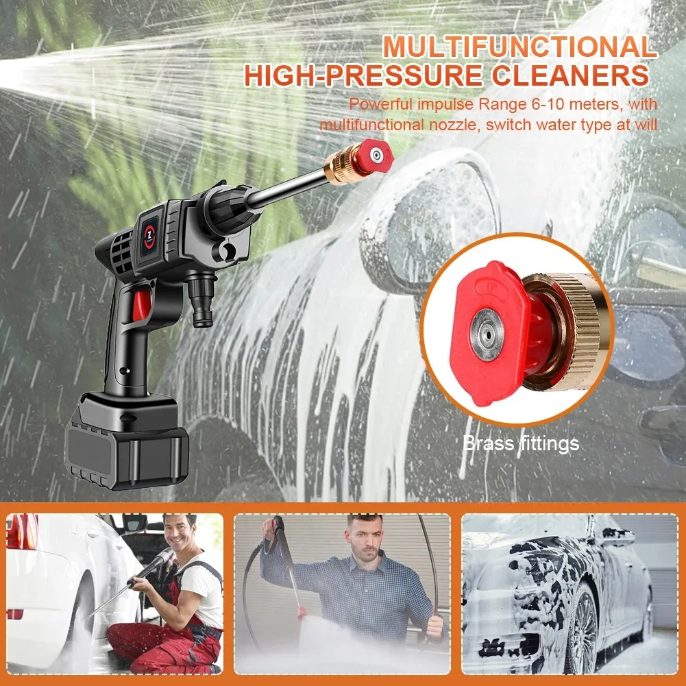 Wireless Car Wash Water Gun Car Wash High Pressure Water Pump God Car Portable Electric Home Car Wash Machine Tool