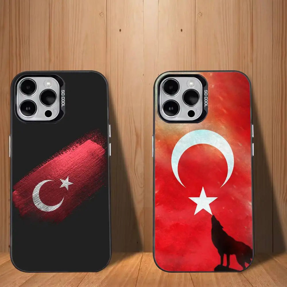 

Turkey T-Turkish F-Flag Phone Case For iPhone 17,16,15,14,13,12,11,Mini,Pro,SE,MAX White Matte Shockproof Cover