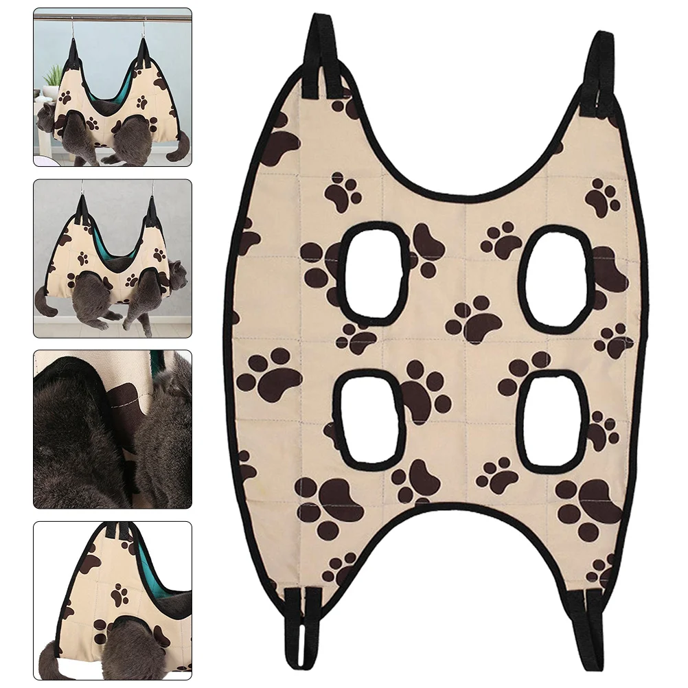 

Pet Grooming Hammock for Cats and Small Dogs Heavy Duty Washable Raised Hanging Bed with 4 Secure Holes for Nail Trimming