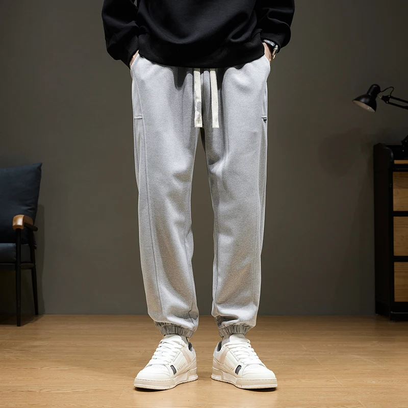 

sweatpants Spring and autumn wide-leg pants loose straight-leg running pants plate-size casual pants for teenagers and students