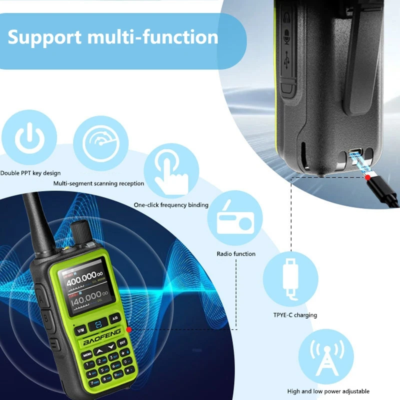 2pcs/Pack BAOFENG UV-5R mini Air Band receive VHF UHF dual band Transmit & Receive FM Amateur Ham VOX Walkie Talkie UV-5RMINI