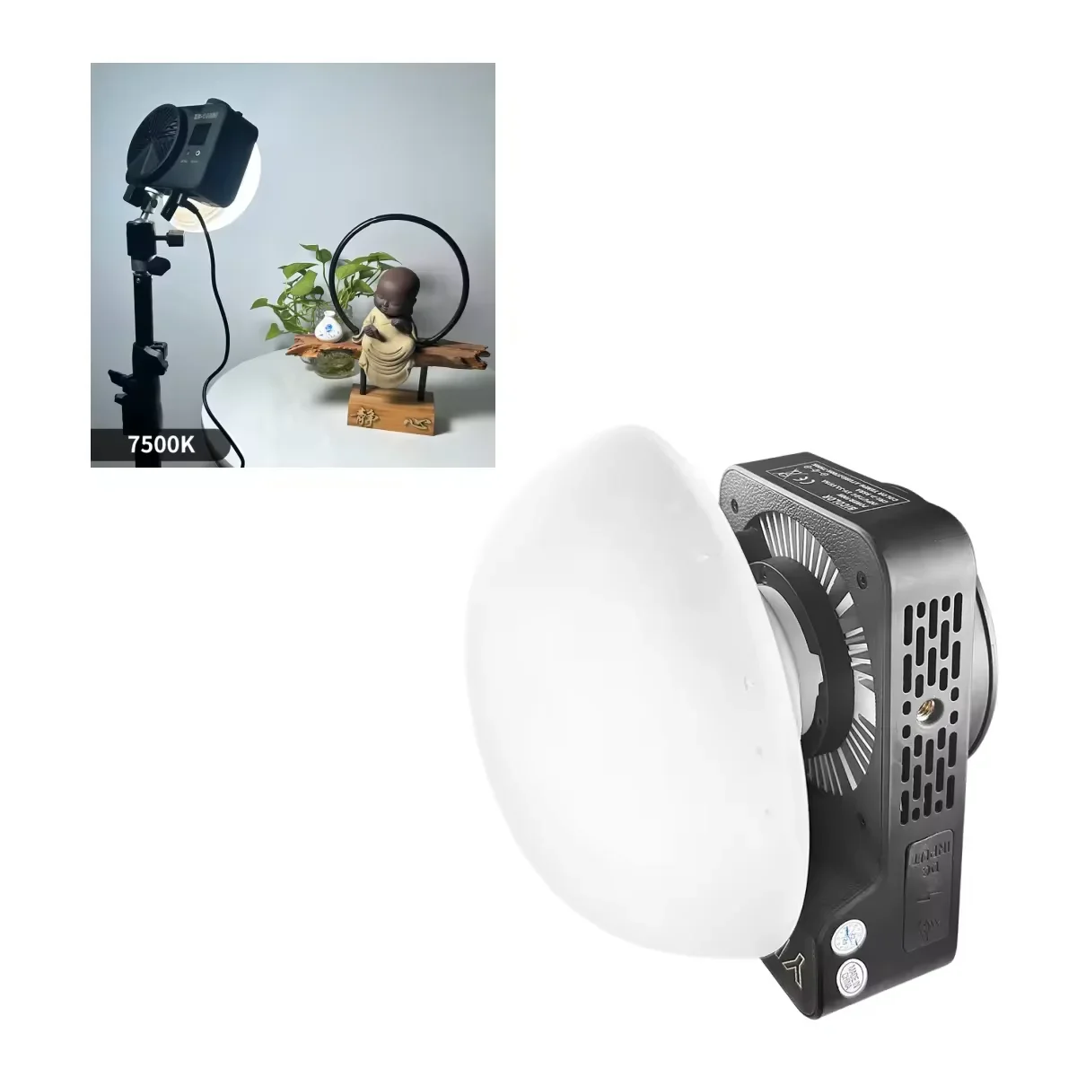 100w app VzonKit contenu extérieur bowen 16:Vidéo Lumière ZC-100 caméra vidéo cob lumière vidéo diffusion en direct TK lumière de remplissage