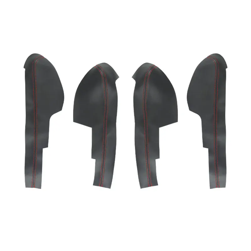4pcs/set Soft Leather Door Armrest Cover For Honda City 2008 2009 2010 2011 2012 2013 2014 Car Door Armrest Panel Cover Trim