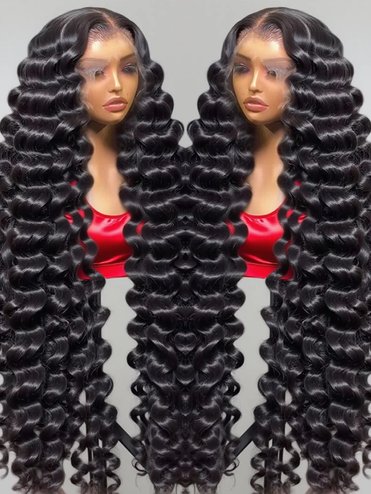 300% الكثافة فضفاض موجة عميقة الباروكات الأمامية 13x6 HD الدانتيل الجبهة خصلات الشعر المستعار الإنسان المياه مجعد طبيعة موجة 360 كامل الدانتيل الباروكات الأمامية