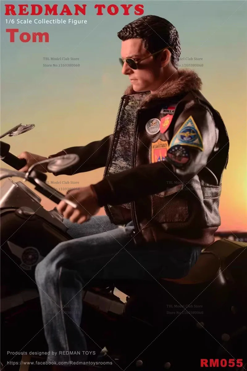 ในสต็อกของเล่น REDMAN RM055 1/6 Scale ทหารชายรถจักรยานยนต์ Boy Tom Cruise ชุด 12 ''Action Figure สําหรับคอลเลกชัน
