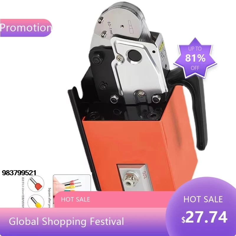 

1842Pneumatic Tubular Terminal Crimping Tool AM6-4 Double Type Cold-Pressed Wiring Pliers for Electrical Wiring