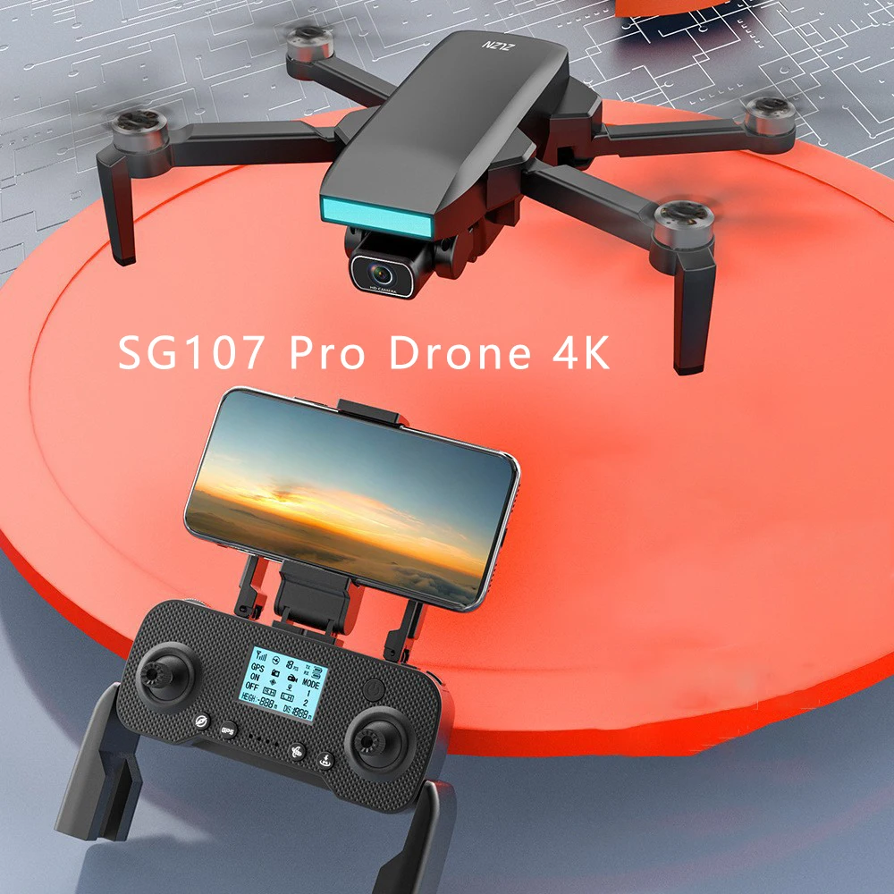 SG107 Pro Drone 4K Profissional ESC kamera HD GPS WIFI FPV 1.2KM odległość bezszczotkowy silnik automatyczny powrót zdalnie sterowany dron Quadcopter