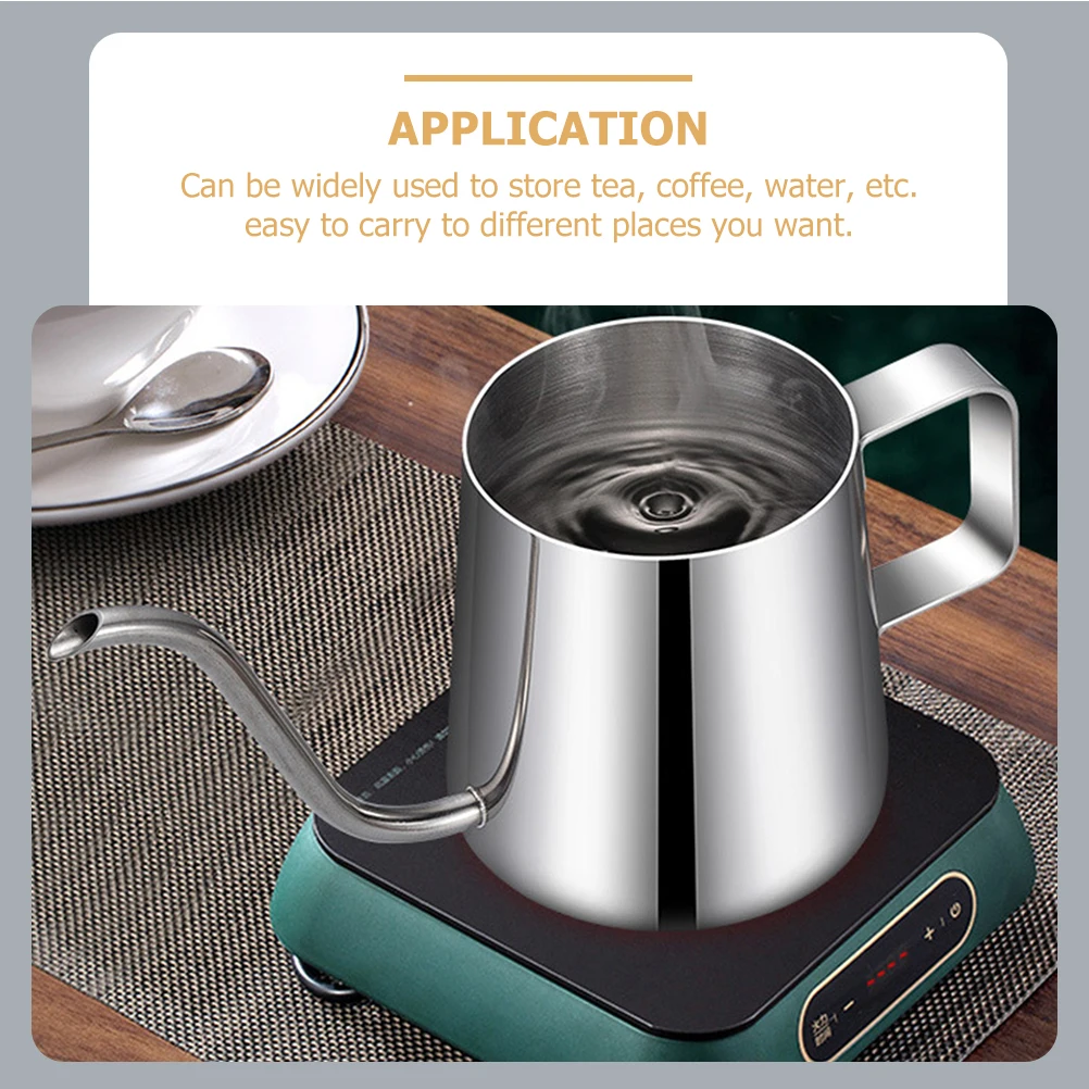 

250Ml Hand Drip Kettle Stainless Steel Narrow Spout Pot For Tea Coffee Container Lightweight Vertical Water Flow Easy Control
