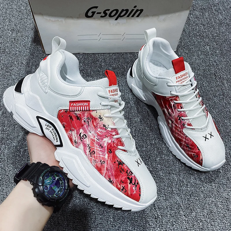 

2025 Spring/Autumn Men's Trendy Dad Shoes - Ultra Popular Mesh Breathable Thick-Sole Fashion Sneakers, Stylish & Versatile