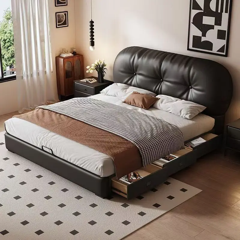 

Nightstands Drawer Bed Storage Unique Frame Sleeping Side Table Bed Double Lounge Muebles Para El Hogar Home Accessories