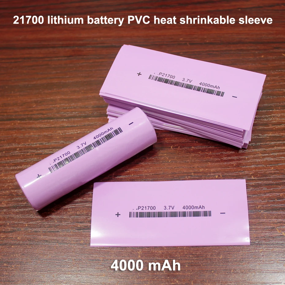 100 sztuk/partia 21700 pakiet baterii litowej zewnętrzna skóra termokurczliwe rękaw wymiana baterii PVC opakowanie film 4000MAH