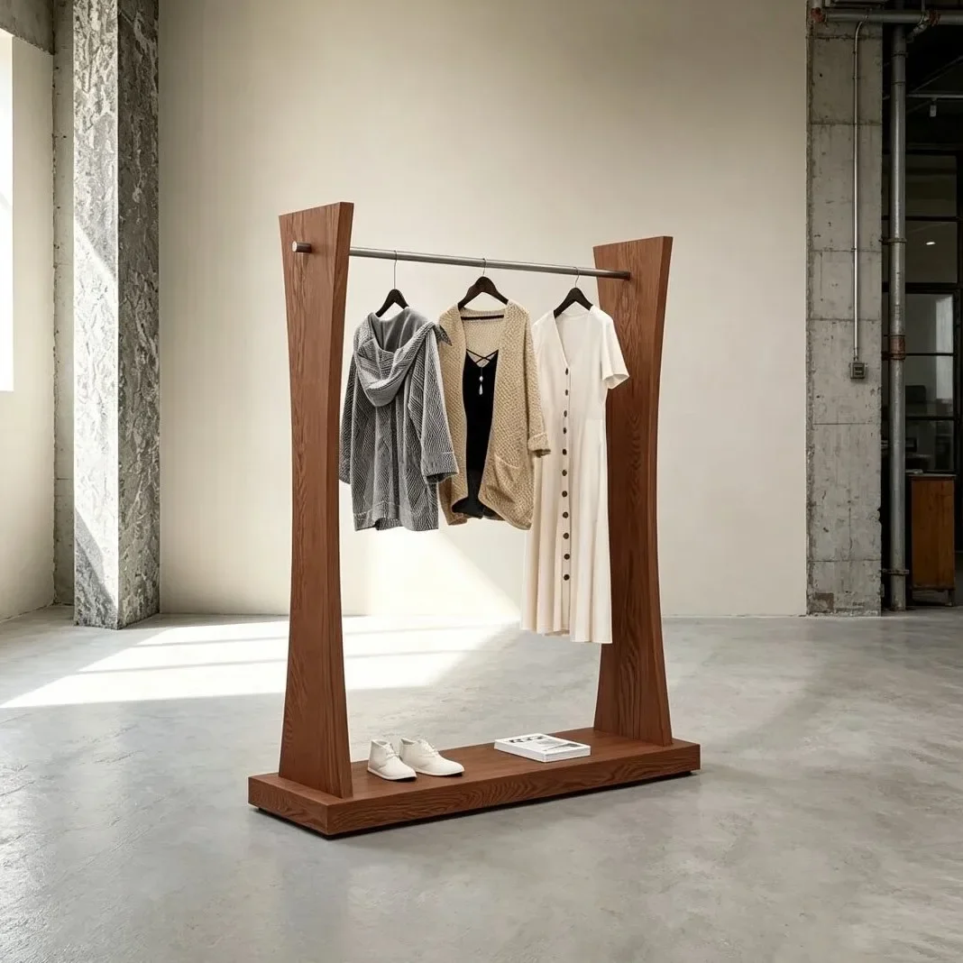 Clothing store Floor-to-ceiling Zhongdao rack Hanging hanger Women's clothing store Display shelf