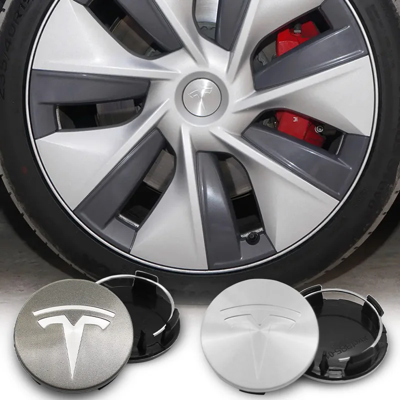 4Pcs 56mm Auto Center Wheel Hub Tyre Caps Rim Cover Sticker Badge Emblem Accessorie For Tesla Model 3 Model S X Model Y 2022