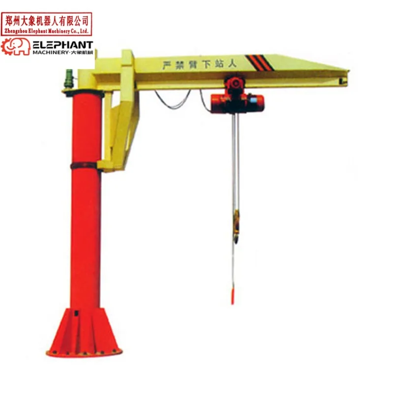 Customized 3 Ton Rotating Arm Crane Post Floor Mounted Jib Crane For Sale