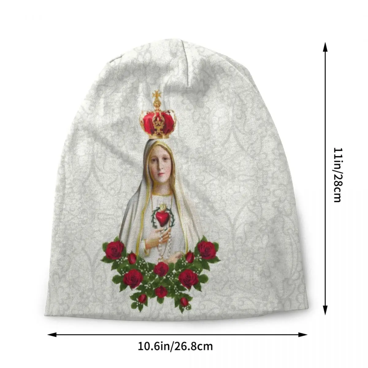 Bonnets Skullies de Notre-Dame de Fatima, Chapeau Chaud d'Hiver Cool, Chapelet du Portugal, Chapeaux de la Vierge Marie Catholique