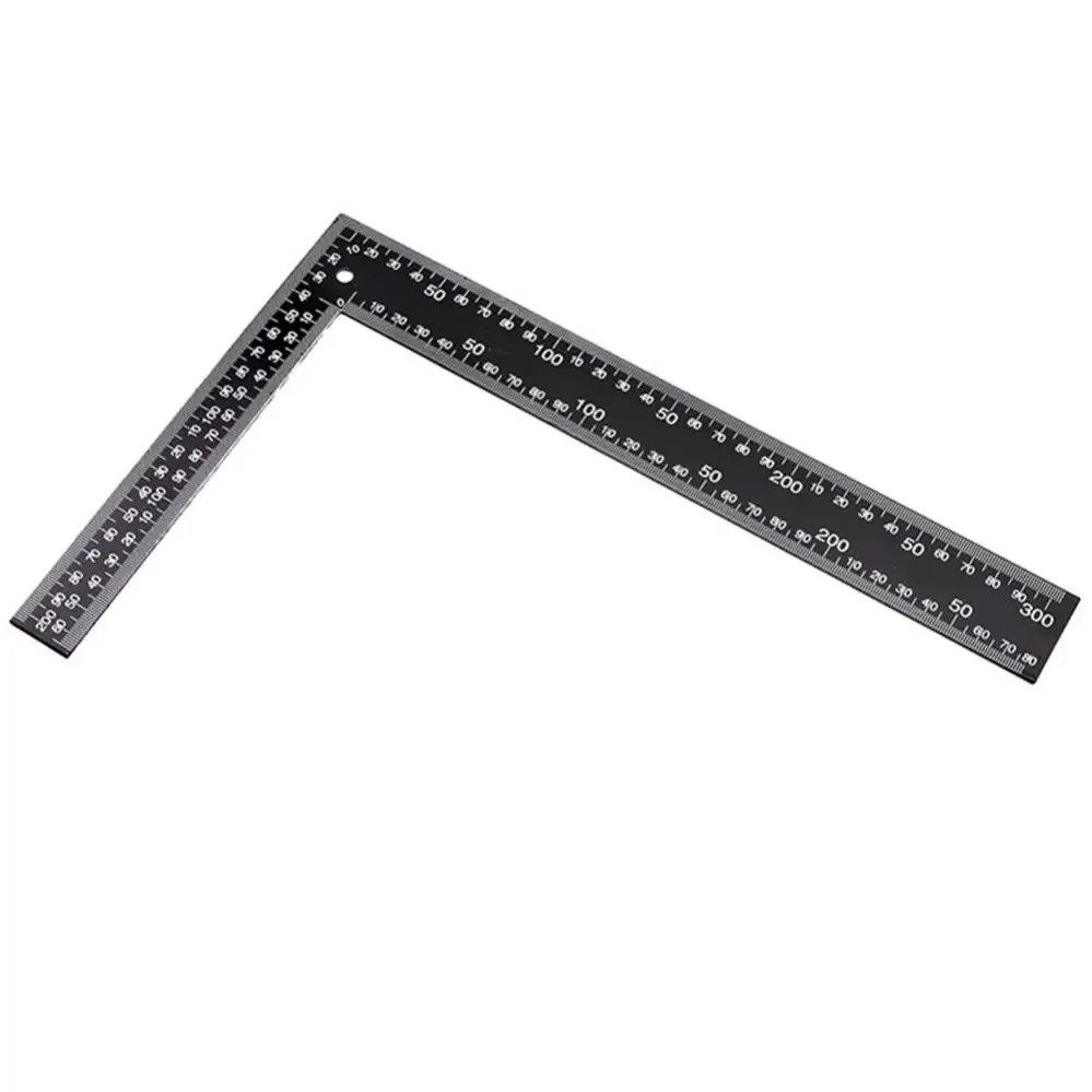 300mm Square Double-sided  Metric & Imperial Scale Ruler Right Angle Measuring Rule Guaging Tool Angle Square Ruler 90° Handle