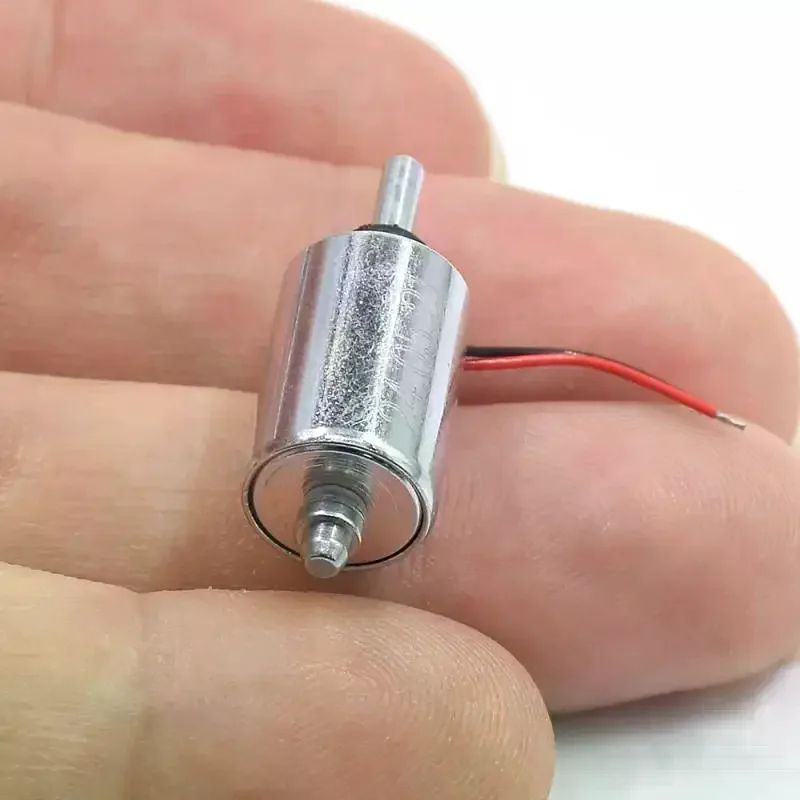 1 Piece DIY Fingerprint Lock DC 7.4V 9V 12V Mini Round 10MM Cylinder Suction Push-Pull Type Linear Solenoid Electromagnet