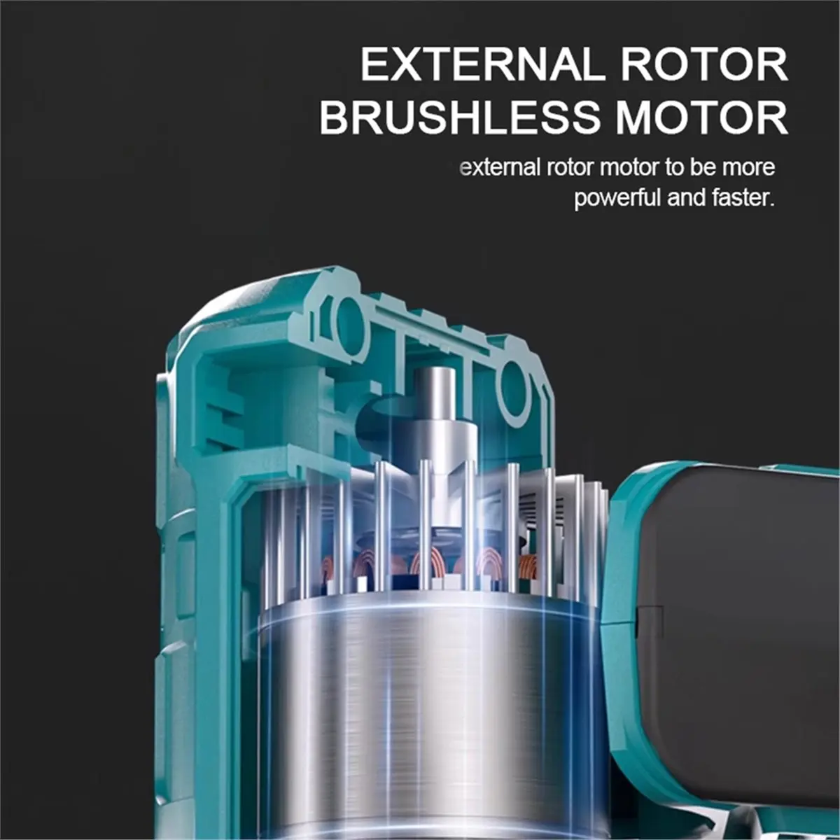 (AIMA) Electric Brushless Motor Outrunner Hawk Saw Circular Saw Metal/Tile/Wood Cutting Power Tools for Makita 21V Battery Pin